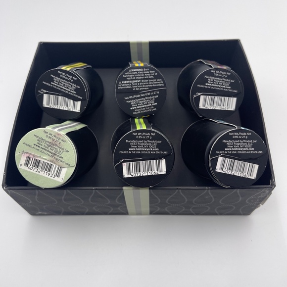 NEW Nest Petite Mini Votive Gift Set of 6 In Box Bamboo Wellness Grapefruit Mint - Picture 2 of 4